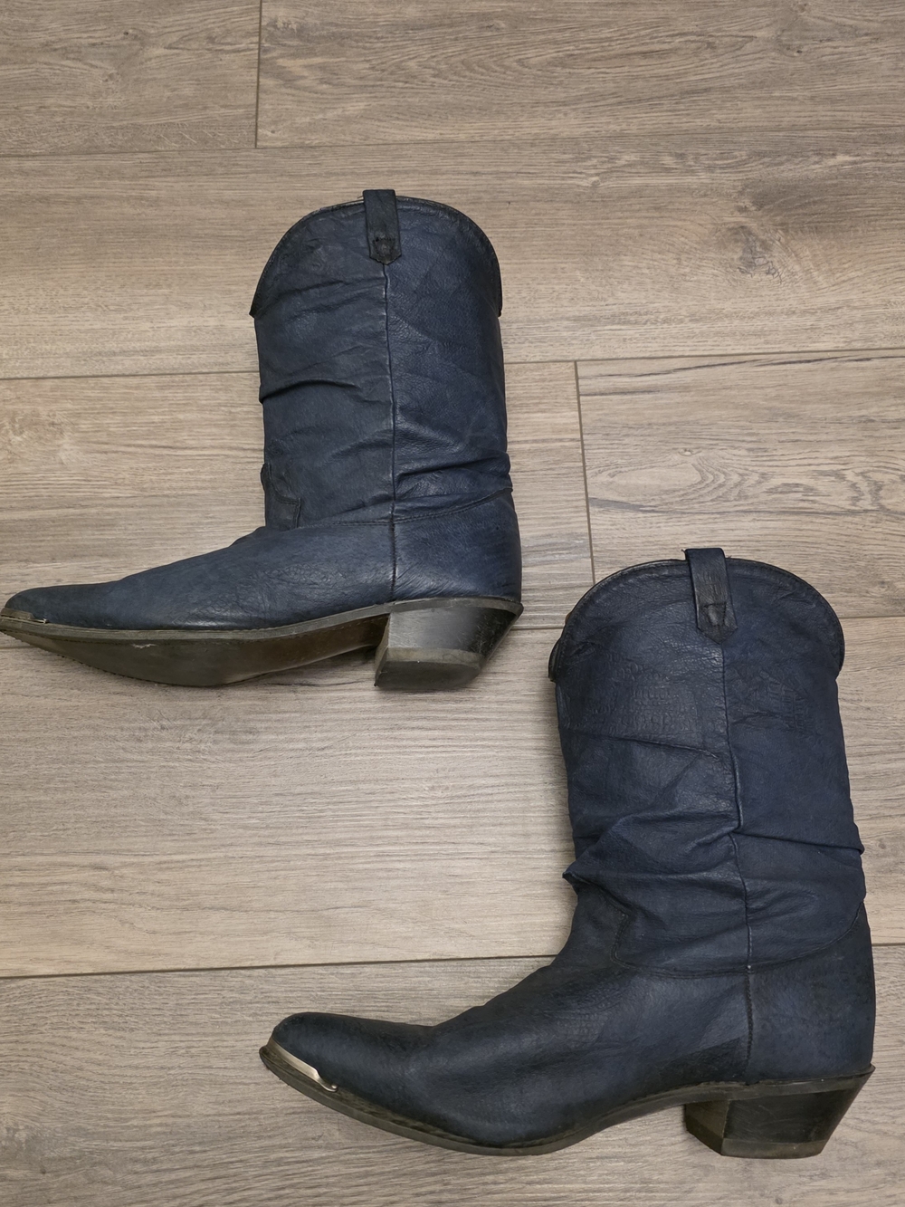 Vtg 80s Dingo Western Boots Womens Leather Slouch Cowboy Boots Size 10 - Picture 2 of 14